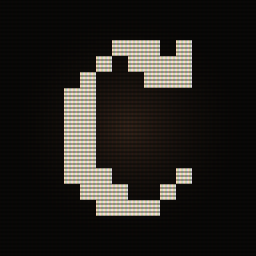 The Charnel icon, a C drawn through the game's CRT filter.